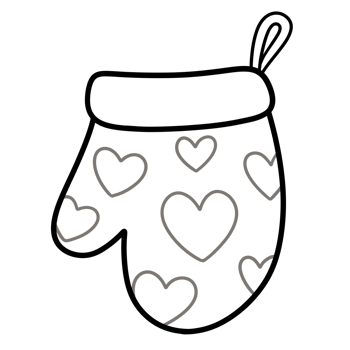 Cute Hand Drawn Glove Illustration png