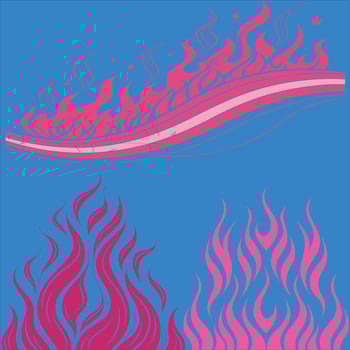 Abstract Pink Waves Fluid Flame Background Design. vector