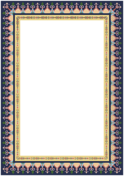 Traditional Tribal Pattern Frame Ethnic Inspired Decorative Borders png