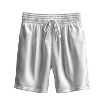 A White athletic shorts made of breathable fabric, perfect for sports and workouts png