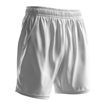 A White shorts made of breathable fabric, perfect for sports and workouts png