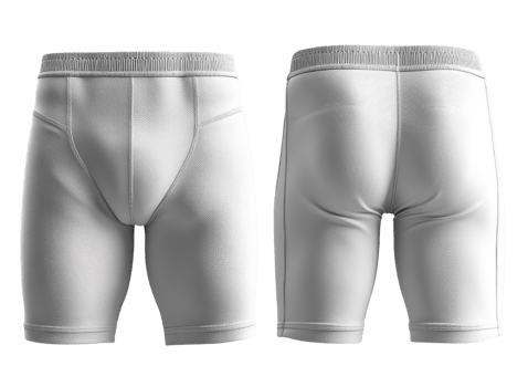 Athletic compression shorts in gray, designed for comfort and performance. Ideal for workouts and sports activities png