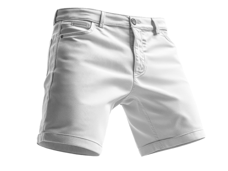 White shorts made of fabric, casual style, summer wear, men clothing, lightweight, comfortable fit, versatile fashion png