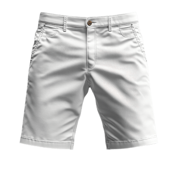 Light gray shorts with button closure and pockets, perfect for summer wear png