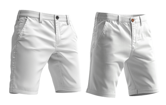 White shorts, casual style, summer wear, men fashion, lightweight fabric, versatile design png