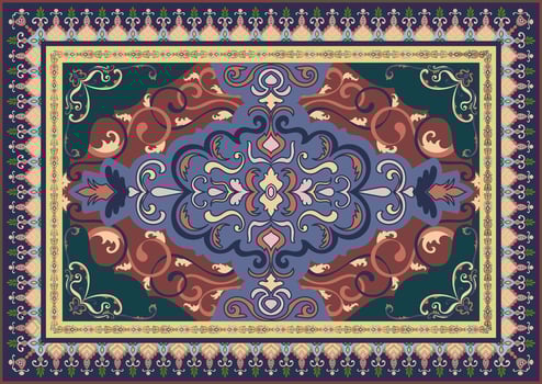 Vintage Persian Carpet Timeless Elegance for Luxurious Interiors vector