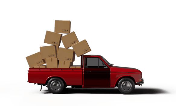 Pickup car truck box shipping transportation shipping business shopping order work object container logistic package cargo store retail freight shopping online machine drive loading courier box png