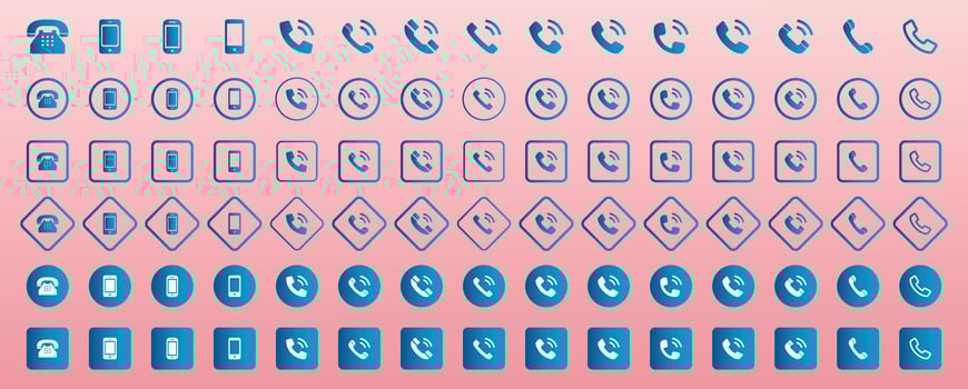 Mobile Phone Icon Pack . Set of flat Phone and mobile phone symbol collection, Telephone icons collection, mobile icon symbol set. Smartphone, Old mobile logo sign, Phone icons vector