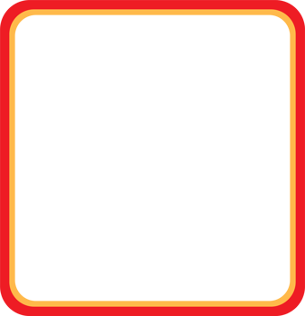 Rounded Square Red Yellow Frame png