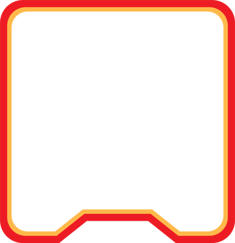 Red Yellow Rounded Square Retro Frame png