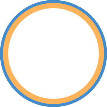 Blue Yellow Circle Frame png