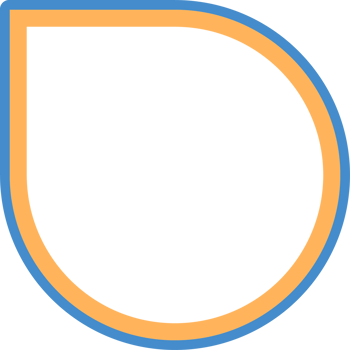 Blue Yellow Retro Circular Frame png