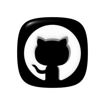 GitHub black logo on a transparent background png