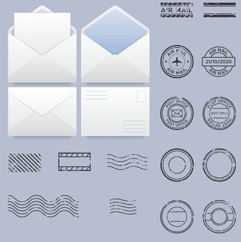 A new Envelopes. Blank corporate closed and open envelope for a4 letter sheet. Paper postal packages, mail isolated realistic business correspondence mockups vector