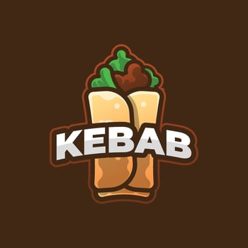 Delicious Turkish Kebab for Logo Template. vector