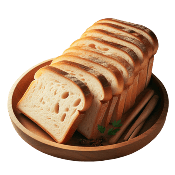 Sliced Freshly Baked Bread with a Golden Crust png