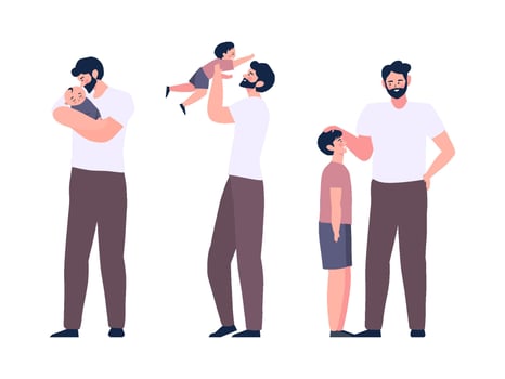 Father and son, father and son, father and son, father and son, father and son vector