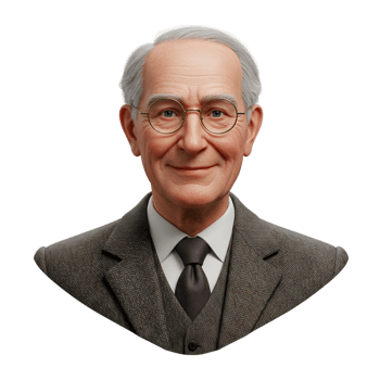 Portrait of a Friendly Elderly Gentleman Wearing Glasses and a Suit 3d art gray hair face happy png