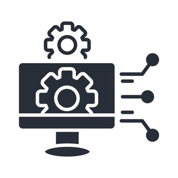 technology icon.Editable stroke flat vector