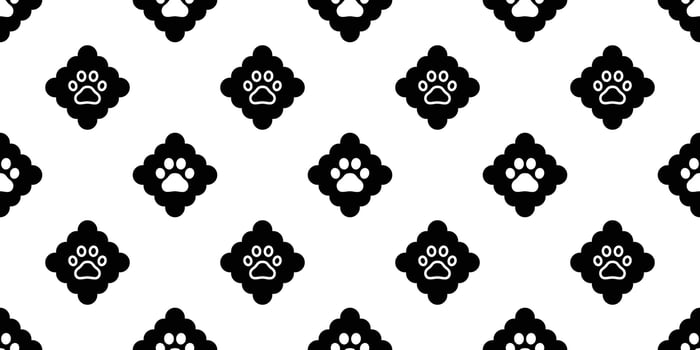 dog paw seamless pattern Rhombus footprint checked Diamond shape cat kitten puppy cartoon tile background gift wrapping paper repeat wallpaper doodle illustration design isolated vector