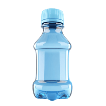 A blue plastic bottle with a lid on it png