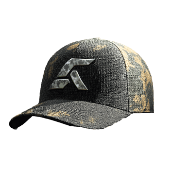 Distressed Baseball Cap with Abstract Logo png