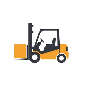 Forklift truck icon on white background vector