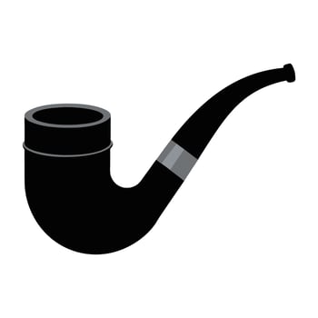 a black pipe on a white background vector