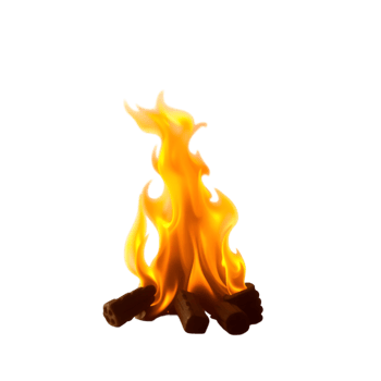 Captivating Fire Element with Swirling Shapes and Colors png