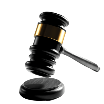 Professional Judicial Hammer Symbolizing Law and Order png