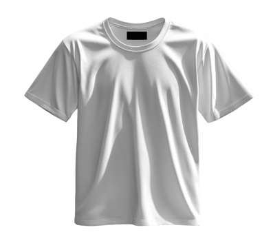 plain white t shirt with round neck and short sleeves, ideal for casual wear or layering png