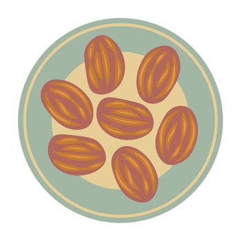 Nowruz holiday spring elements. Flat Illustration sweet and tradition vector