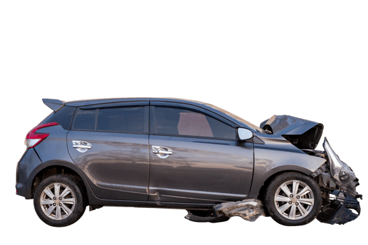 Car crash, Full body side view of black car get damaged by accident on the road. damaged cars after collision. Isolated on transparent background with, car crash broken png