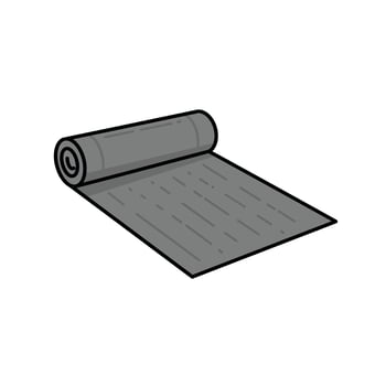 A rolled up piece of carpet on a white background vector