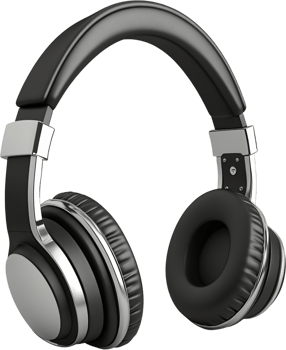 Sleek headphones offer immersive sound experience with their comfortable, noise-isolating design, perfect for music lovers and audiophiles png