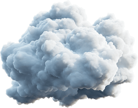 A stunning isolated cloud formation. Its fluffy texture and gradient of whites and blues evoke feelings of peace, wonder, and vast open skies. png