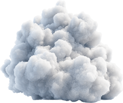 A billowing cloud formation dominates the scene, with a fluffy, vaporous texture set against a stark backdrop. Natural, atmospheric, and serene. png