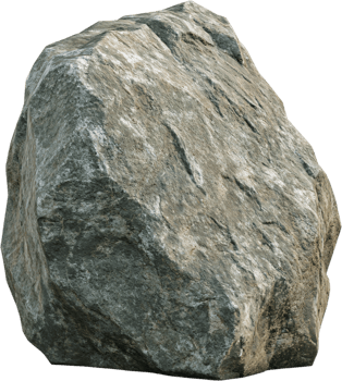 This captivating image showcases a rugged rock, its weathered surface bearing the marks of time and the elements, exuding strength and resilience. png
