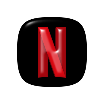 Netflix app icon on a transparent background png
