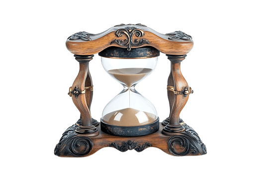 Antique Wooden Hourglass png