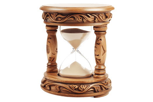 Elegant Wooden Hourglass png