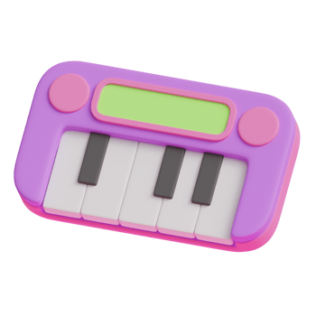 3d piano childrens toy icon png