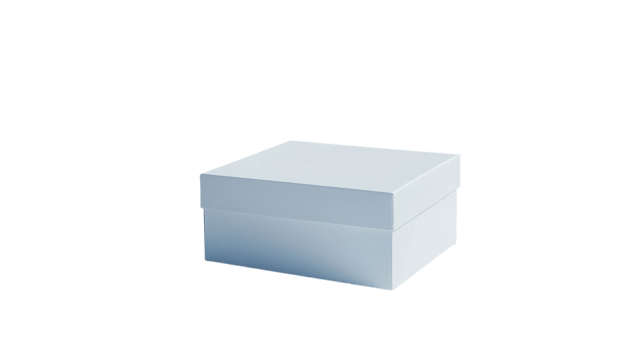 Simple white gift box on a minimalist background, perfect for special occasions and celebrations png