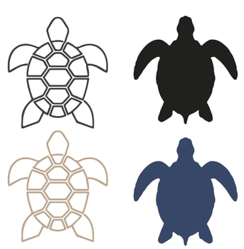 Tortoise Walking in the Desert Cartoon Tortoise with Shell House vector