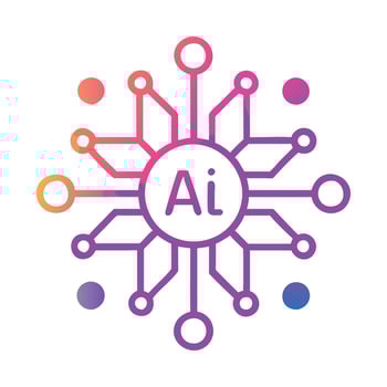 AI Network Connections, Nodes, Data, Processing, Innovation, Technology, Intelligence, Learning, Alg vector