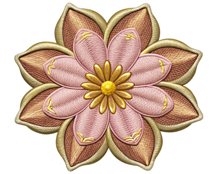 Classic floral embroidery isolated for design use png