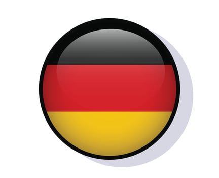 Flag Germany circle round frame design vector