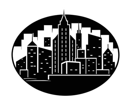 City background city silhouette wallpaper vector