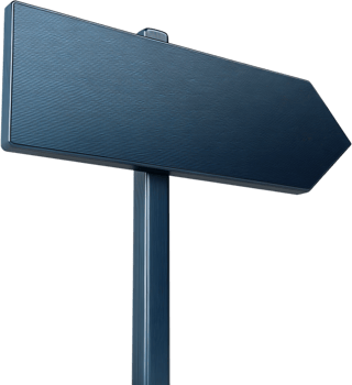 A directional sign points the way forward, its blank face ready for your message. Indicating possibilities, ready to guide your decisions. png