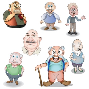 Grandpa Illustration and Drawing vector